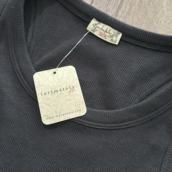 NWT Free People Brexley Bodysuit - Black M - Picture 8 of 9